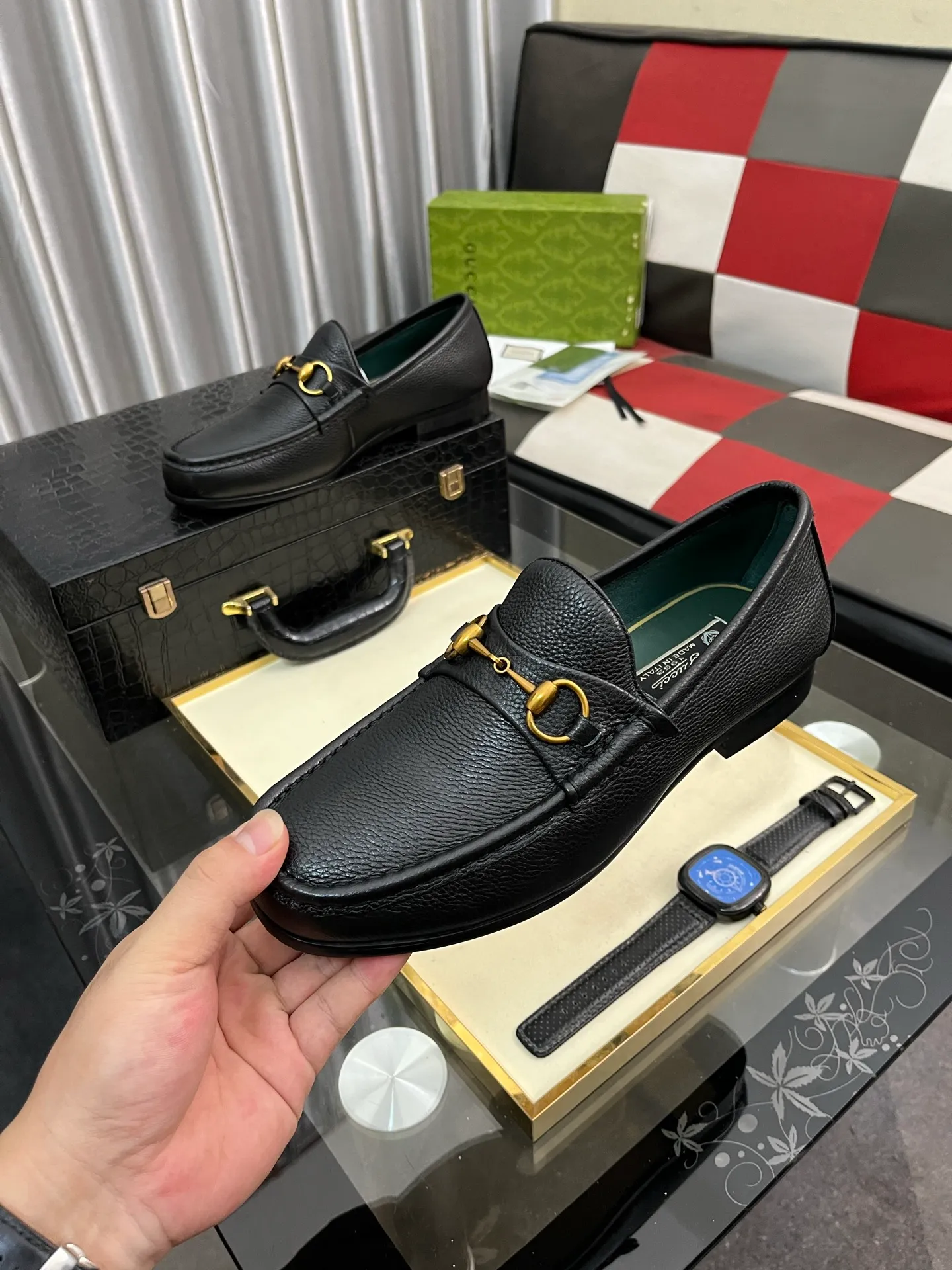 Men's Men's Shoes 💰540⌚️⌚️【GUCCI】The most popular classic Gucci leather shoes. Synchronized with the official website, the upper is made of Italian first-layer cowhide ➕cowhide lining, with unique brand and unique craftsmanship. Highlighting the hot style of the new year. Stop hesitating, stop wandering, get it now. Digital: 38--444️⃣colors available
